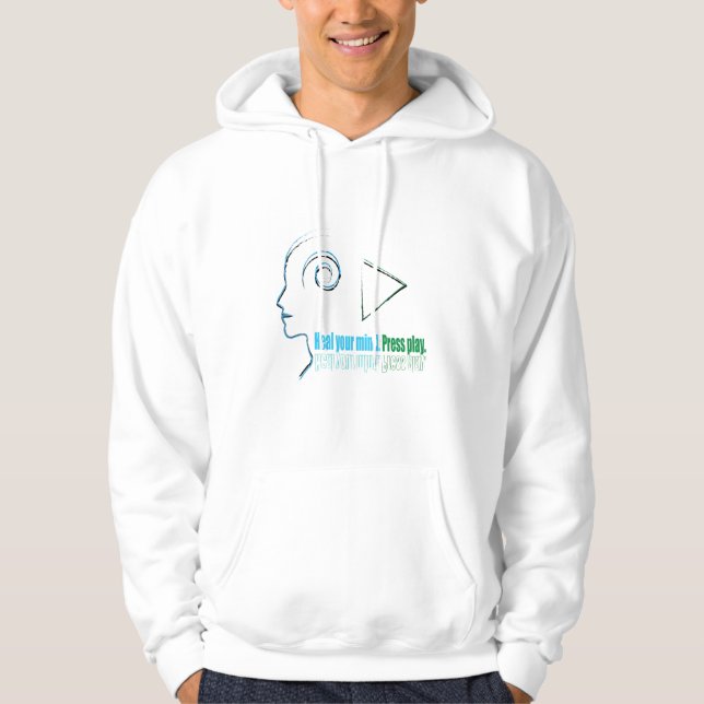 Heal your mind. Press play Hoodie (Framsida)