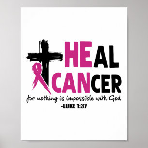Healcancer för ingenting är omöjligt med Gud Luk Poster