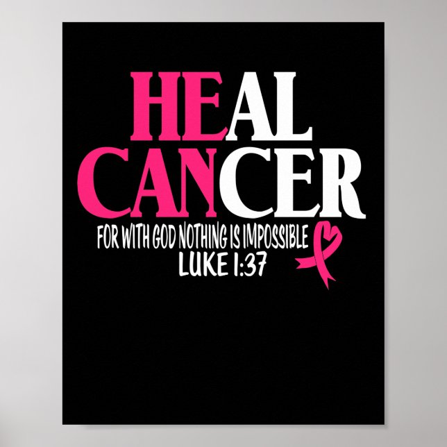 Healcancer med Gud Inget är omöjligt (4) Poster (Framsidan)