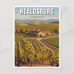 Healdsburg California Resa Vykort