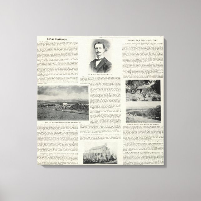 Healdsburg, Kalifornien Canvastryck (Framsida)