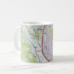 Healdsburg, Kalifornien Karta Kaffemugg