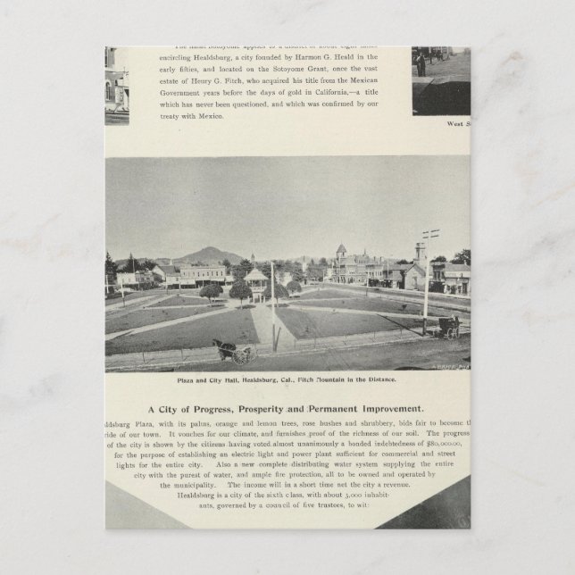 Healdsburg, Kalifornien Vykort (Framsida)