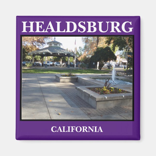 Healdsburg Plaza Kitchen Magnet (Framsidan)