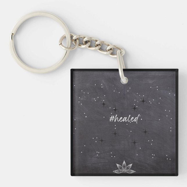 #healed Acrylic Square Keychain (Framsidan)