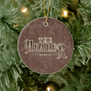 Healer Namn of Jesus Kristus Bible Scripture Julgransprydnad Keramik