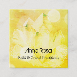 *~* Healer New Age Reiki Crystal Yoga Reiki Master Fyrkantigt Visitkort