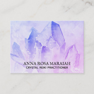 *~* Healer Reiki Yoga Crystal Healer Amethyst Visitkort
