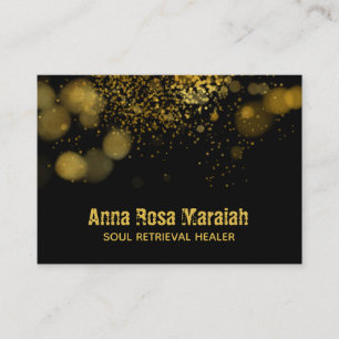 *~* Healer Therapist Guld Glitter bubblor på svar Visitkort