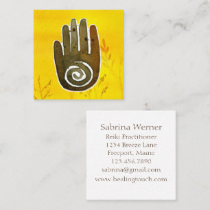 Healer's Hand Native American Symbol Fyrkantigt Visitkort