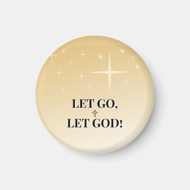 Healing Cross Let Go Let God Stars Magnet (Framsidan)