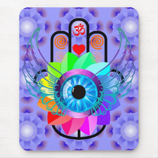 Healing Hamsa mousepad Musmatta (Framsidan)
