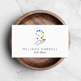 Healing Hand Logotyp Reiki, Healer, Hälsa Visitkort