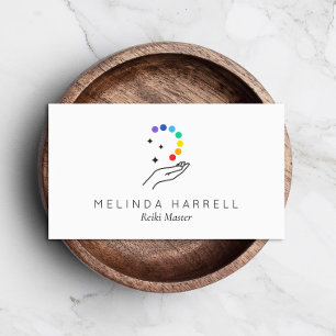 Healing Hand Logotyp Reiki, Healer, Hälsa Visitkort