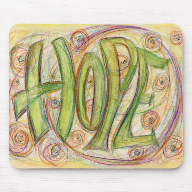 Healing Hope Ord Art Anpassad design Mousepad Musmatta (Framsidan)