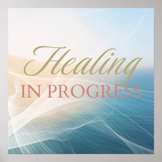 Healing in Progress Poster – Minimalist Inspiratio (Framsidan)