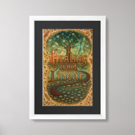 Healing is Not Linear - Inspirational Tree of Life Poster