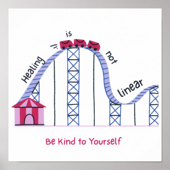 'Healing Isn't Linear' Health Awareness Poster  (Framsidan)