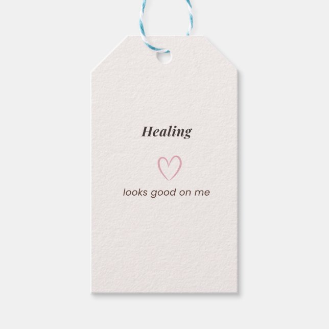 Healing Looks Good On Me Aesthetic Quote Presentetikett (Framsidan)