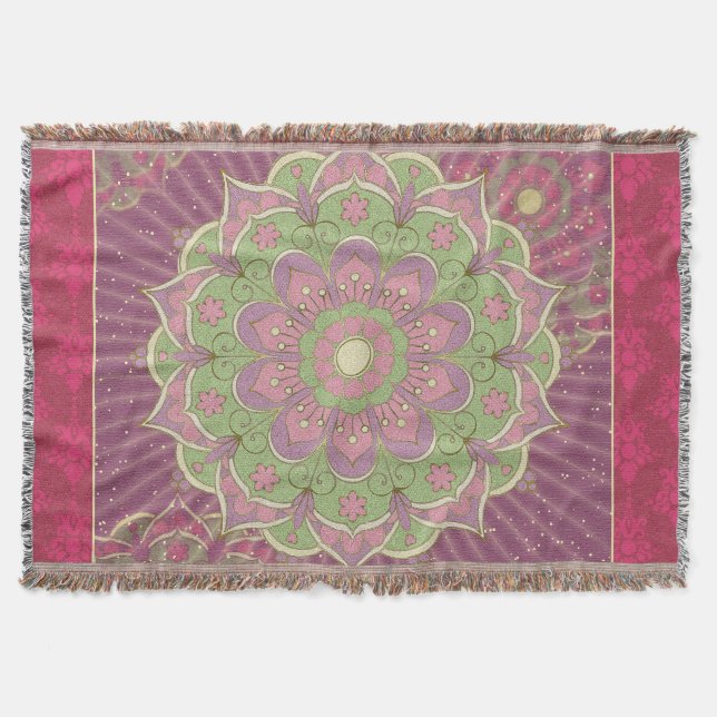 Healing Mandala - Throw Blanket Filt (Framsidan)