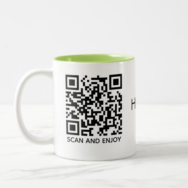 Healing Music QR Code Mug – Ala Classic Mug, 11 oz Två-Tonad Mugg (Vänster)