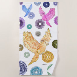 Healing Parakeet Beach Towel