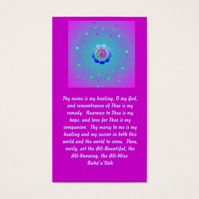 Healing Prayer Visitkort (Framsidan)