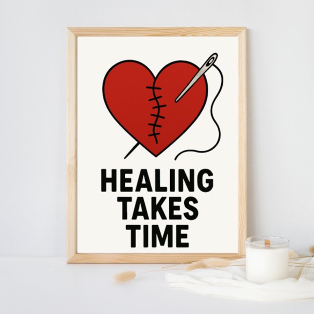 Healing Takes Time Mental Health Support  Fototryck (Skapare uppladdad)