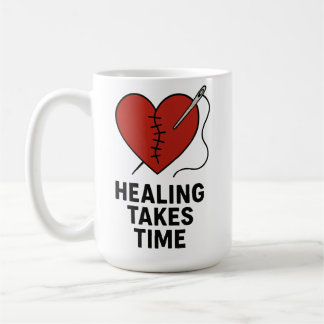 Healing Takes Time Mental Health Support Kaffemugg