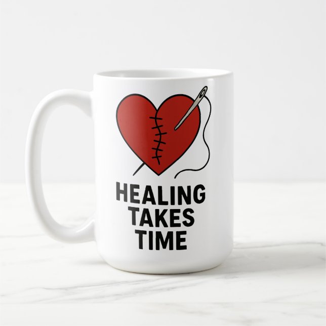 Healing Takes Time Mental Health Support  Kaffemugg (Vänster)