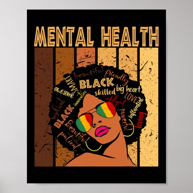 "Health Afro African American Black History Month" Poster (Framsidan)