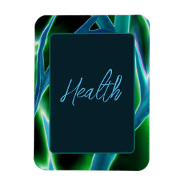 "Health" Blommigt Flexible Photo Magnet