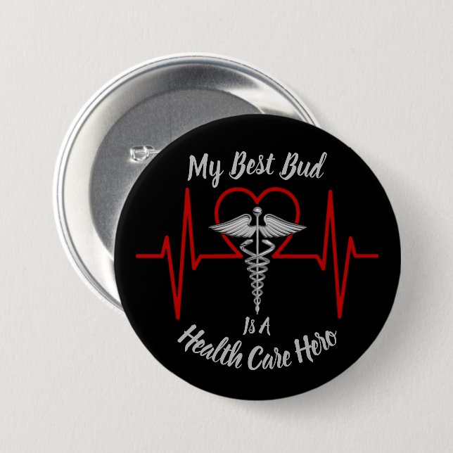Health Care Hero Best Buddy Knapp (Framsida & baksida)