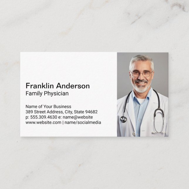 Health Care Worker | Medical Doctor Smiling Visitkort (Framsida)