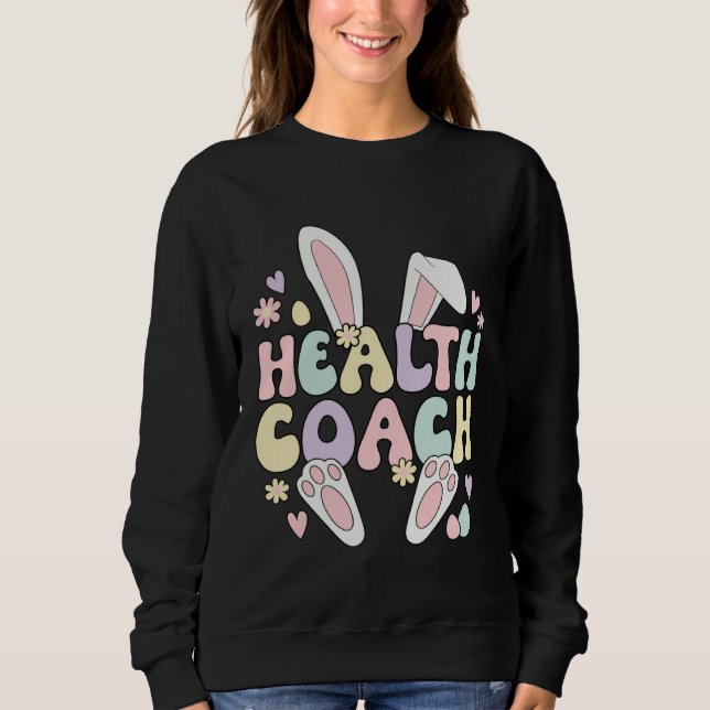 Health Coach Easter Bunny Health Coaching Easter D T Shirt (Framsida)