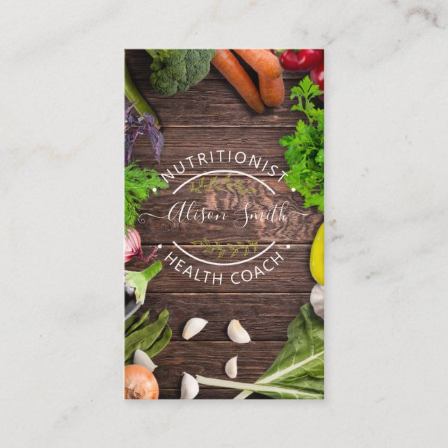 Health Coach Nutritionist Visitkort (Framsida)