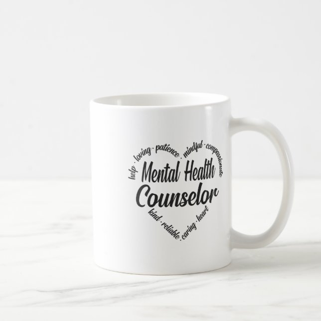 Health Counselor Heart Ord Cloud 1 Kaffemugg (Höger)