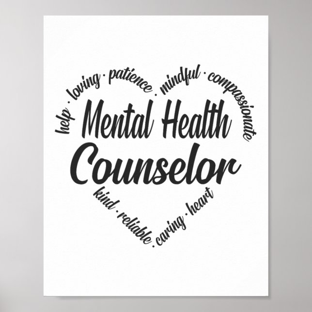 Health Counselor Heart Ord Cloud 1 Poster (Framsidan)