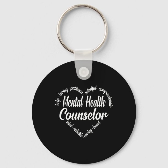 Health Counselor Heart Ord Cloud Nyckelring (Framsida)