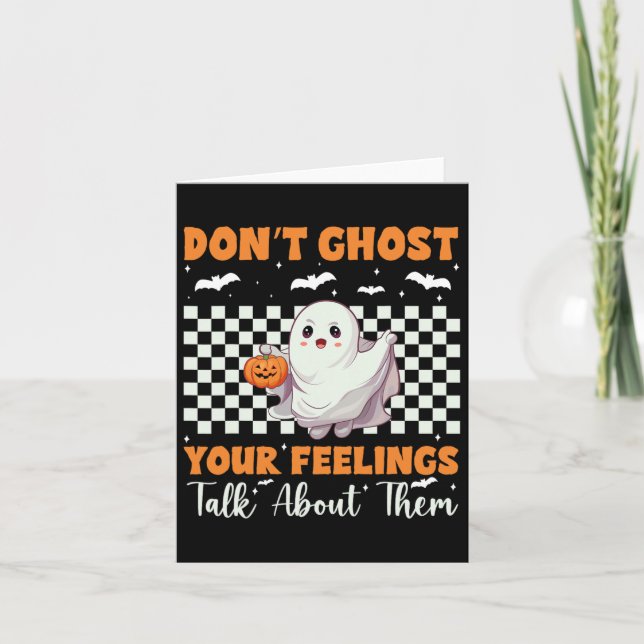 Health Halloween ger inte dig dina känslor Hallowe Kort (Framsida)