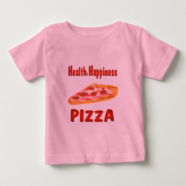 Health Happity Pizza T Shirt (Framsida)