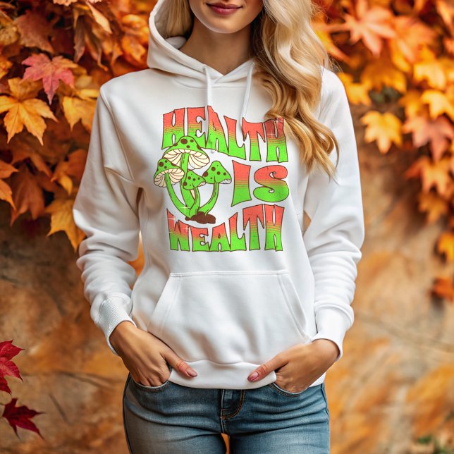 "Health is Wealth" - Classic Pullover Hoodie T Shirt (Skapare uppladdad)