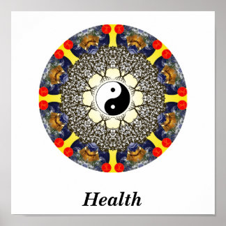 Health Mandala Skriv ut Poster
