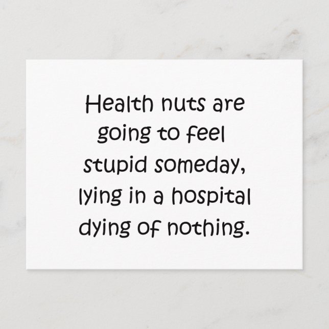 Health Nöt Vykort (Framsida)