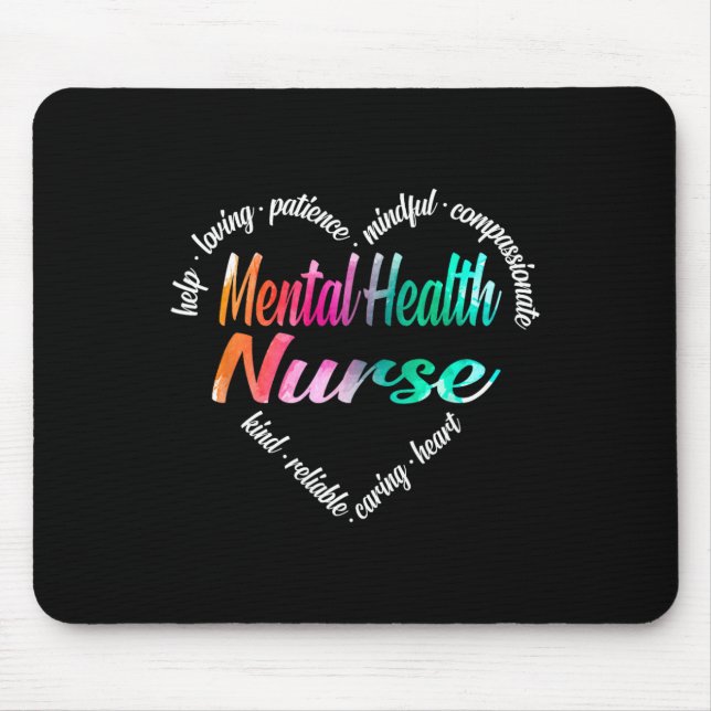 Health Nurse Heart Ord Cloud Watercolor Rainbow Musmatta (Framsidan)