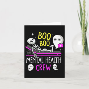 Health Nurse Psych Boo Crew Nursing Halloween Kort