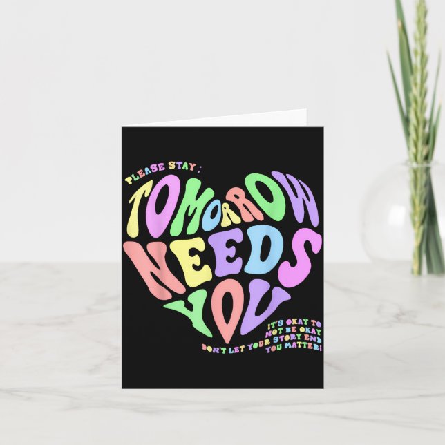 Health S Tomorrow Needs You Suicide Prevention Out Kort (Framsida)