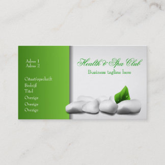 Health & Spa Club Business Card Visitkort