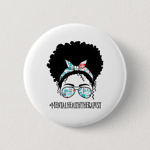 Health Therapist Black Afro Messy Bun African Wome Knapp
