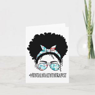 Health Therapist Black Afro Messy Bun African Wome Kort